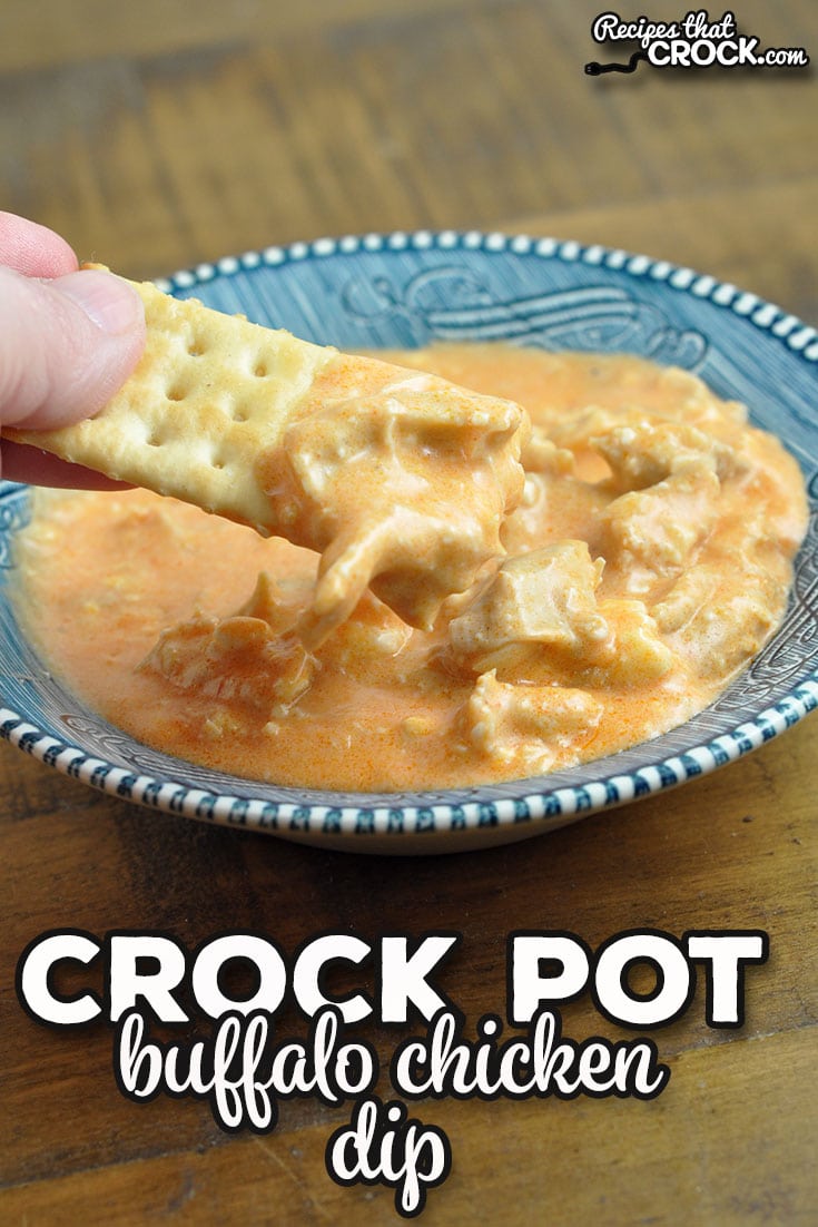 This Buffalo Chicken Crock Pot Dip is perfect to bring to a game day party or potluck, or to make as a treat for yourself at home!
