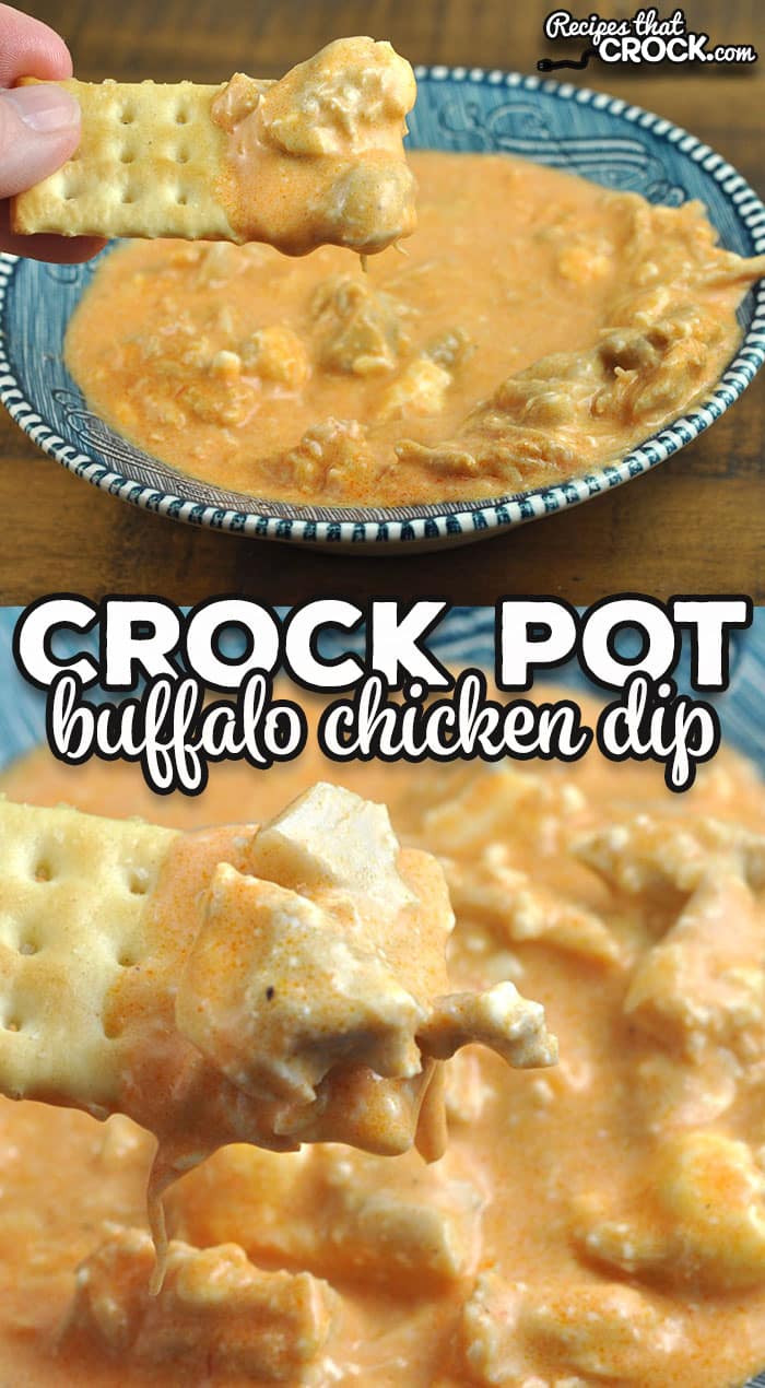 This Buffalo Chicken Crock Pot Dip is perfect to bring to a game day party or potluck, or to make as a treat for yourself at home!