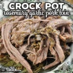 This Crock Pot Rosemary Garlic Pork Tenderloin recipe gives you juicy, fork tender, flavorful pork that is super easy to throw together.