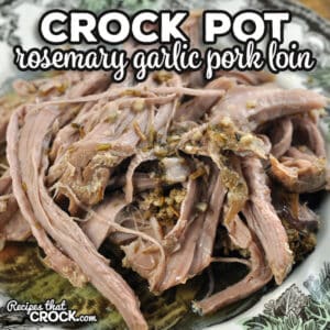 This Crock Pot Rosemary Garlic Pork Tenderloin recipe gives you juicy, fork tender, flavorful pork that is super easy to throw together.