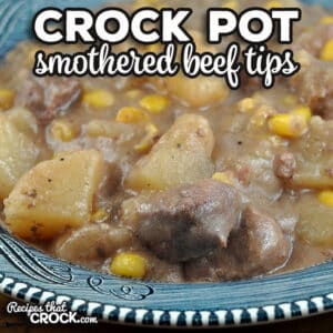 This one-pot Crock Pot Smothered Beef Tips recipe is incredibly easy to put together, and it gives you a delicious comfort food meal to enjoy!