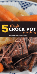 Slow Cookers are a favorite in the kitchen for a reason. Here are five classic crock pot recipes to try next week.