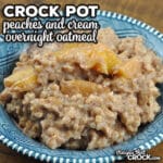 This Crock Pot Peaches and Cream Overnight Oatmeal recipe lets you wake up to a delicious breakfast first thing in the morning.