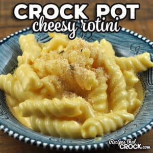 This Cheesy Crock Pot Rotini might just be the perfect comfort food, and by using the double broiler method, clean-up is a snap!