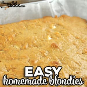 If you are looking for a delicious treat, check out this Easy Homemade Blondies recipe for your oven. They are always a hit!
