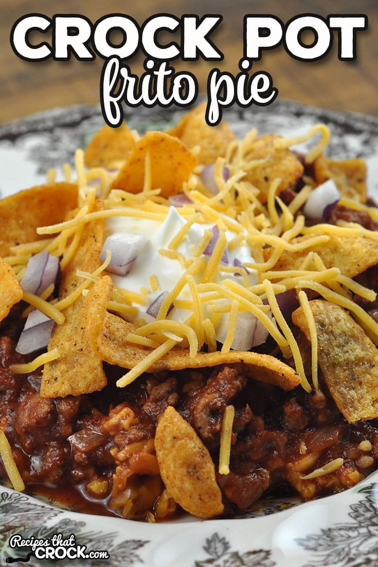 Whether you are looking for an idea for a delicious dinner or something yummy to take to a potluck, this Crock Pot Frito Pie is perfect!