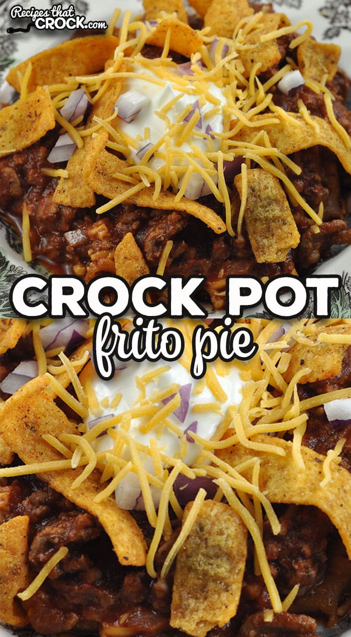 Whether you are looking for an idea for a delicious dinner or something yummy to take to a potluck, this Crock Pot Frito Pie is perfect!