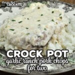 This Garlic Ranch Crock Pot Pork Chops for Two recipe is a snap to prep, cooks quickly and tastes amazing. I think you will want to give it a try!