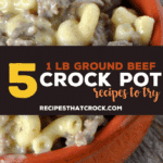 Here are five crock pot recipes to try next week that use a pound of ground beef.