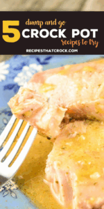 Dump and Go Crock Pot Recipes are such a great way to get dinner on the table during busy weeks. Here are five dump and go crock pot recipes to try next week.