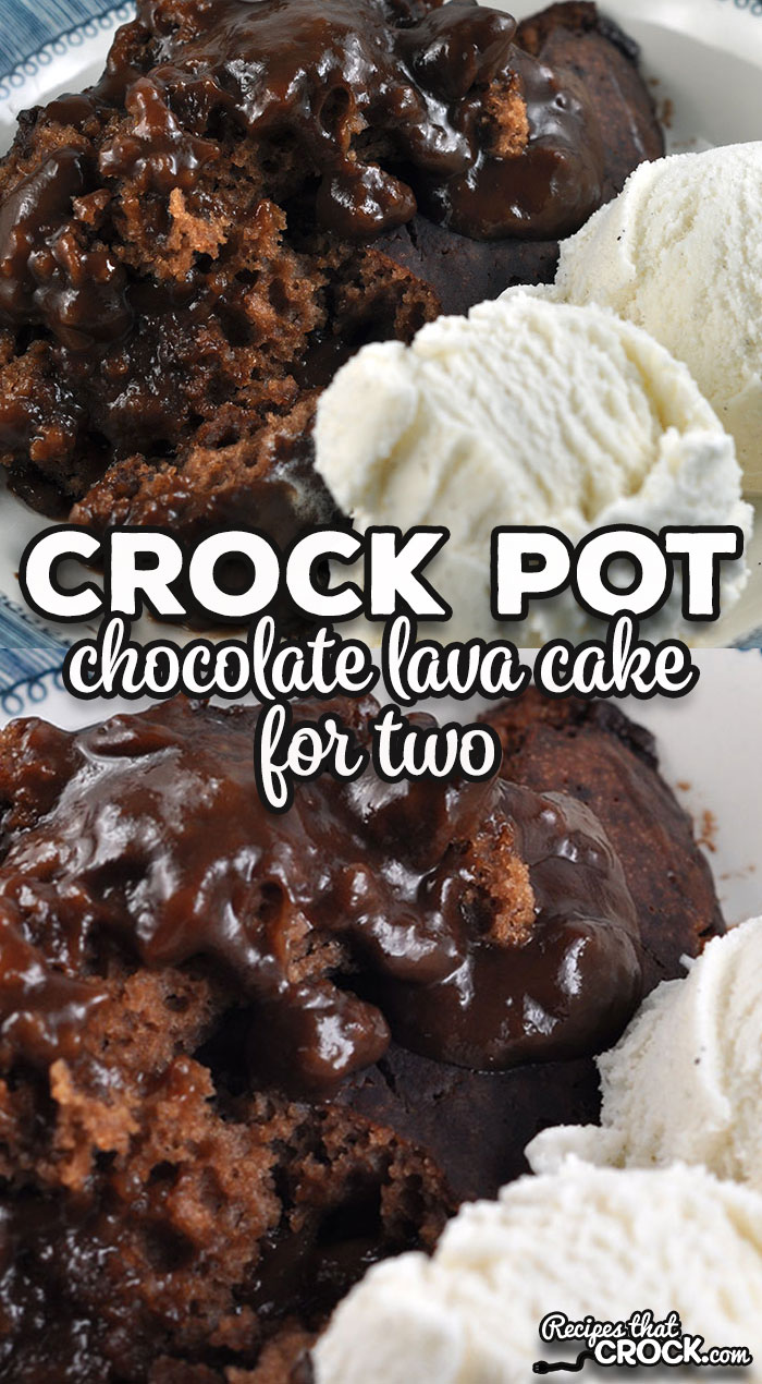 This Crock Pot Chocolate Lava Cake for Two is a decadent dessert that is easy to make and perfect for when you want an amazing treat!