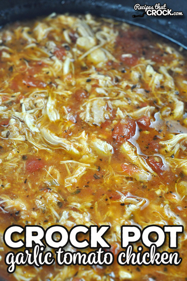 This Garlic Tomato Crock Pot Chicken recipe is easy to throw together, tastes amazing, is versatile and freezes well.
