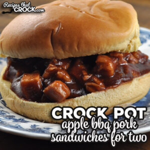 This dump and go Apple BBQ Crock Pot Pork Sandwiches for Two recipe is as delicious as it is easy. You are going to love it!