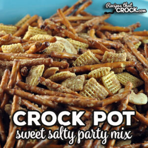 This Crock Pot Sweet Salty Party Mix is so easy to make and tastes incredible. The sweet and salty flavors give you the perfect snack.