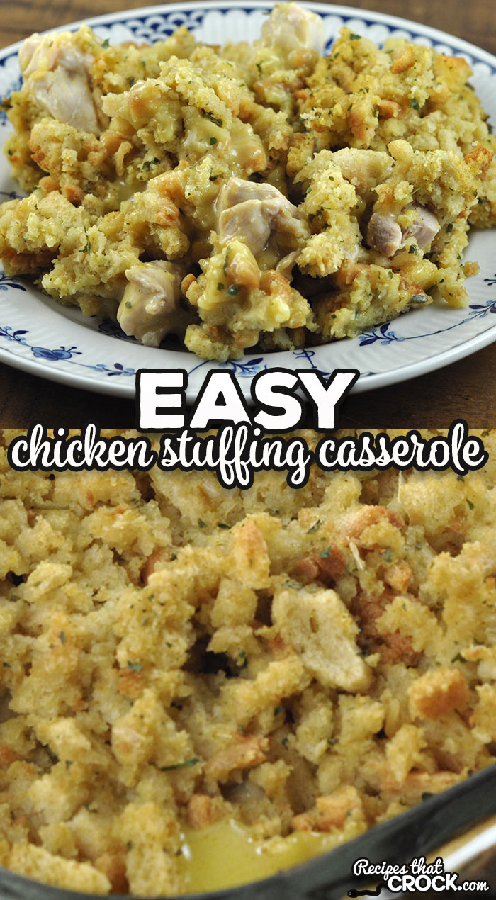 This Easy Chicken Stuffing Casserole oven recipe is adapted from our Slow Cooker Chicken Stuffing Casserole. It tastes just as great as the original!