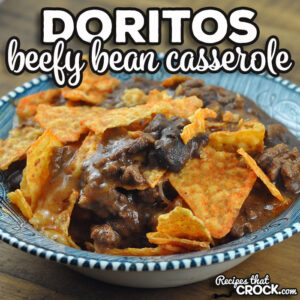 This quick and easy Doritos Beefy Bean Casserole recipe for your oven preps quickly and bakes in just 15 minutes.