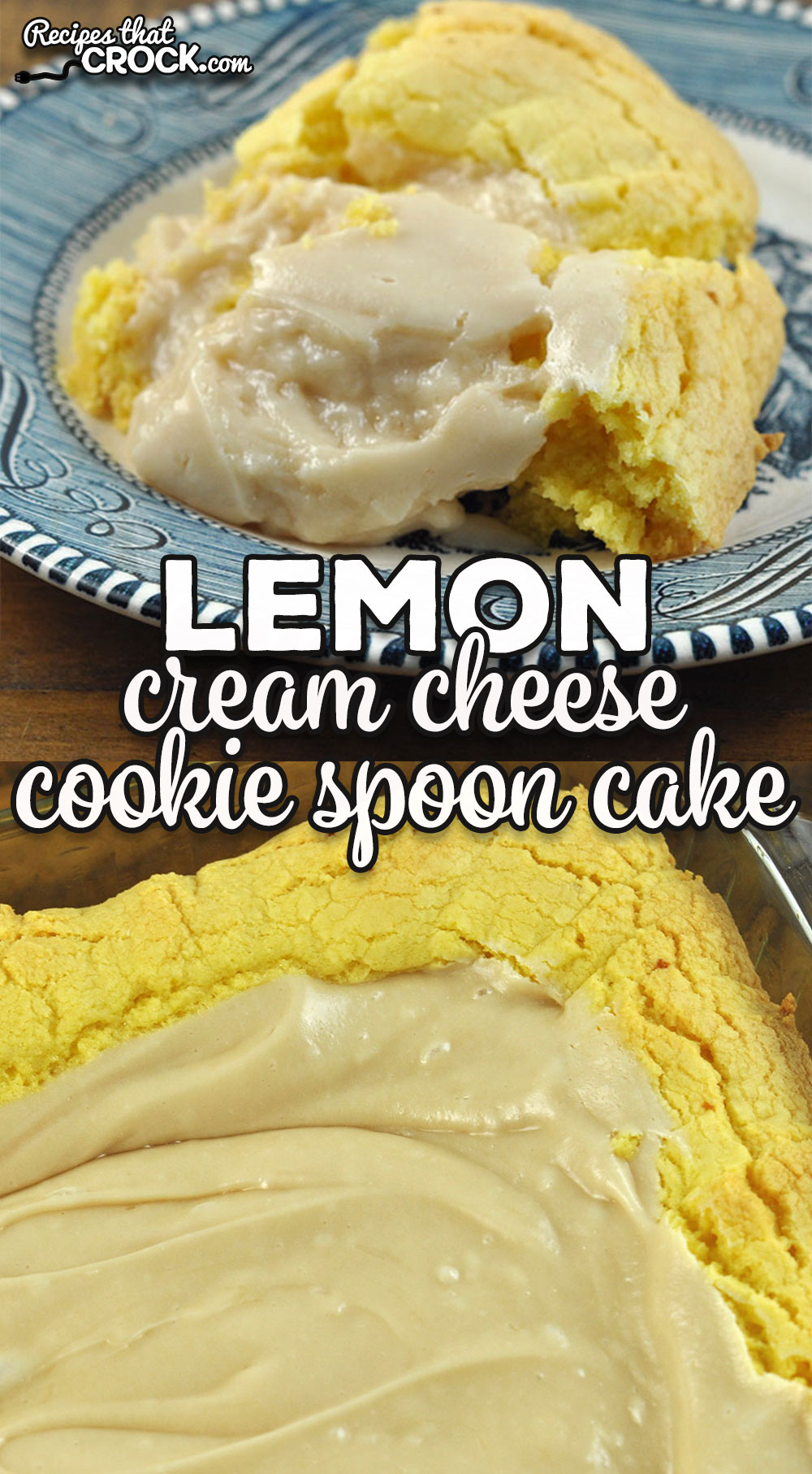 This Lemon Cream Cheese Cookie Spoon Cake is the oven version of a delicious crock pot recipe that I absolutely love. I bet you will love this too!