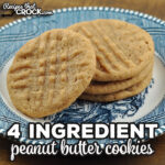 These 4 Ingredient Peanut Butter Cookies are so quick and easy to make. They taste so great that they are perfect when you need a quick sweet treat!
