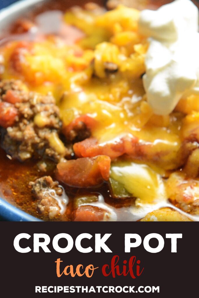 Our Crock Pot Taco Chili is a hearty soup with savory beef, tomatoes, peppers and zucchini. Taco seasoning and cumin add a smoky flavor to this zesty twist on traditional chili.