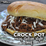 This Easy Crock Pot Italian Style Beef is a true dump and go recipe that cooks all day and tastes amazing! You will want to make it again and again.