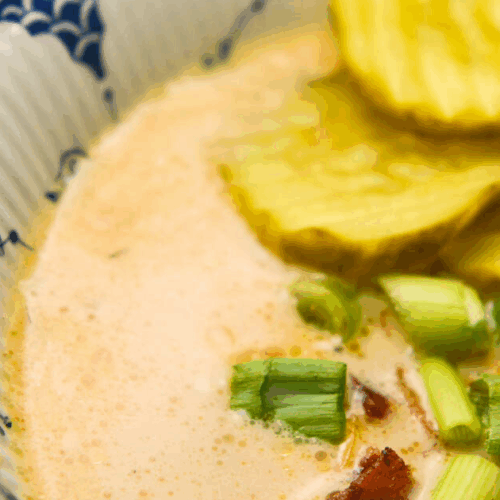 Are you looking for an easy crock pot soup? Our Crock Pot Bacon Cheeseburger Soup is full of flavor and a family favorite. Savory bits of burger, bacon and some veggies thrown in for good measure in a creamy cheese based soup. And our secret ingredient that makes all the difference- pickles!