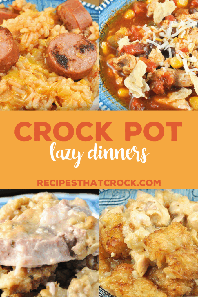 Are you looking for tried and true slow cooker recipes that are truly dump and go with quick and easy prep? Our Crock Pot Lazy Dinners skip all the prep steps of browning meat, boiling pasta and chopping endless veggies. These quick and easy crock pot meals let you get dinner super fast. From hearty casseroles to mains with less than 4 ingredients to soups that come together in a snap, we have lazy dinner covered. And all of them have been kitchen tested and family approved! 