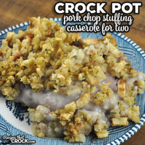 This Crock Pot Pork Chop Stuffing Casserole for Two is not only incredible comfort food, it is also easy to make!