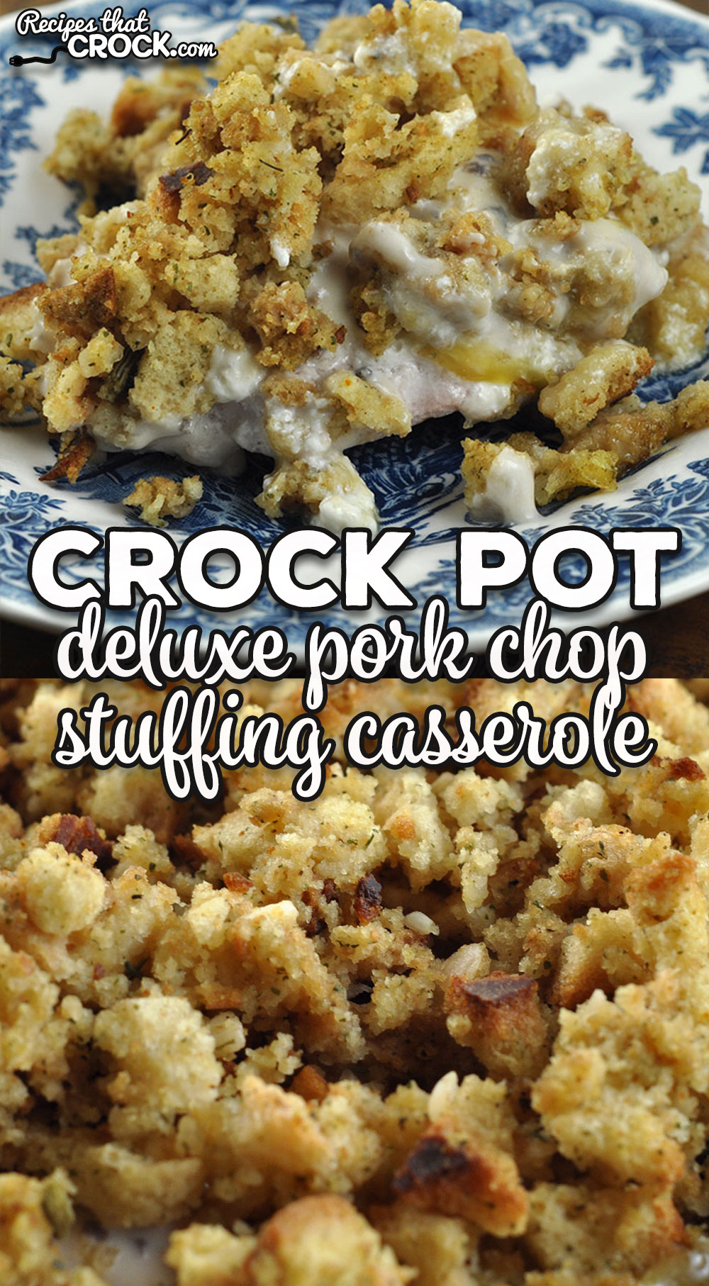 This Deluxe Crock Pot Pork Chop Stuffing Casserole recipe takes our traditional casserole to the next level. It is absolutely delicious!