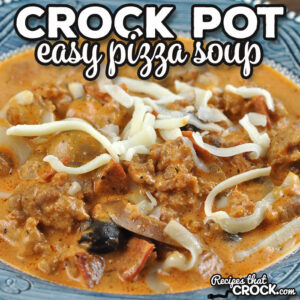 This Easy Crock Pot Pizza Soup is a great way to have a delicious soup to fill you up without a ton of prep work. It's always a hit for a reason!