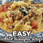 I have taken one of our favorite crock pot soup recipes and adapted it to a stove top recipe. You are going to love this flavorful Easy White Lasagna Soup.