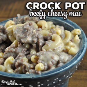 There is a reason this Crock Pot Beefy Cheesy Mac is so popular. It is super easy to make, tastes great, even as leftovers.