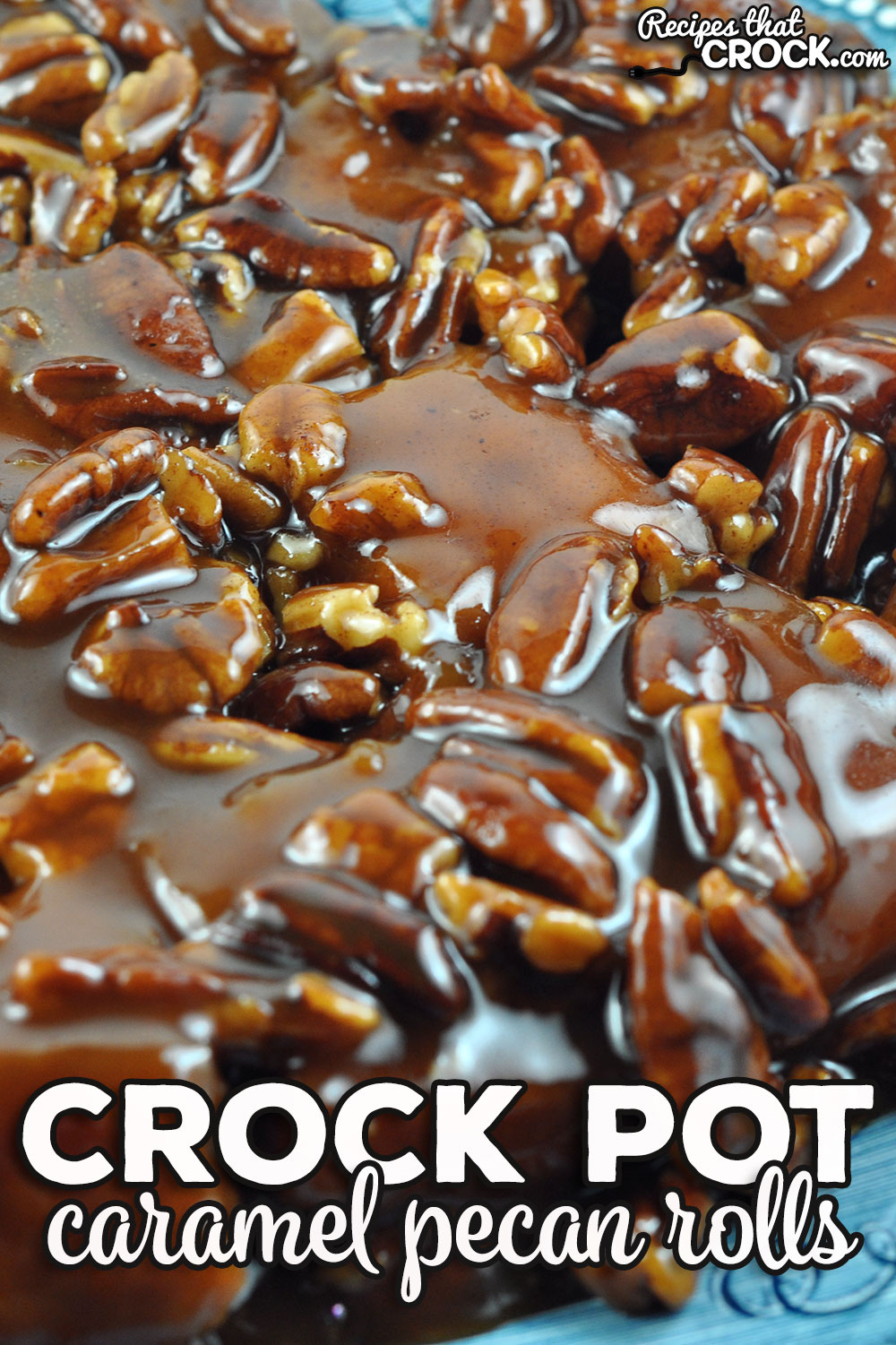 These Crock Pot Caramel Pecan Rolls are incredible! You use frozen dinner rolls and make your own caramel. It is easy and delicious!