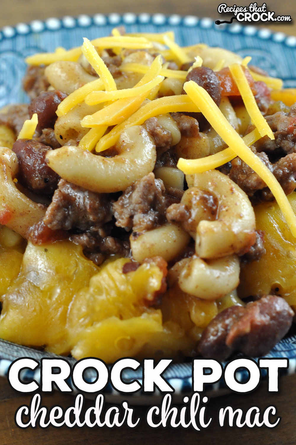 With this version of this Crock Pot Cheddar Chili Mac, you have a delicious dish ready to be transferred straight to your table to serve!