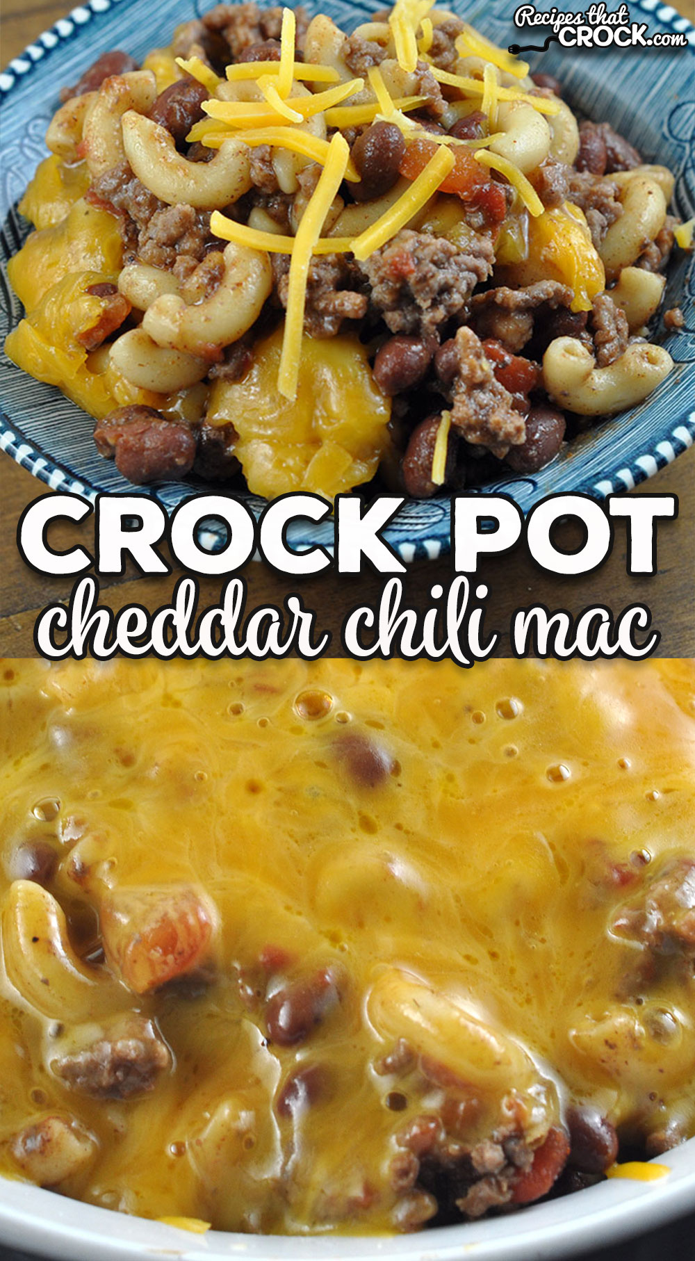 With this version of this Crock Pot Cheddar Chili Mac, you have a delicious dish ready to be transferred straight to your table to serve!