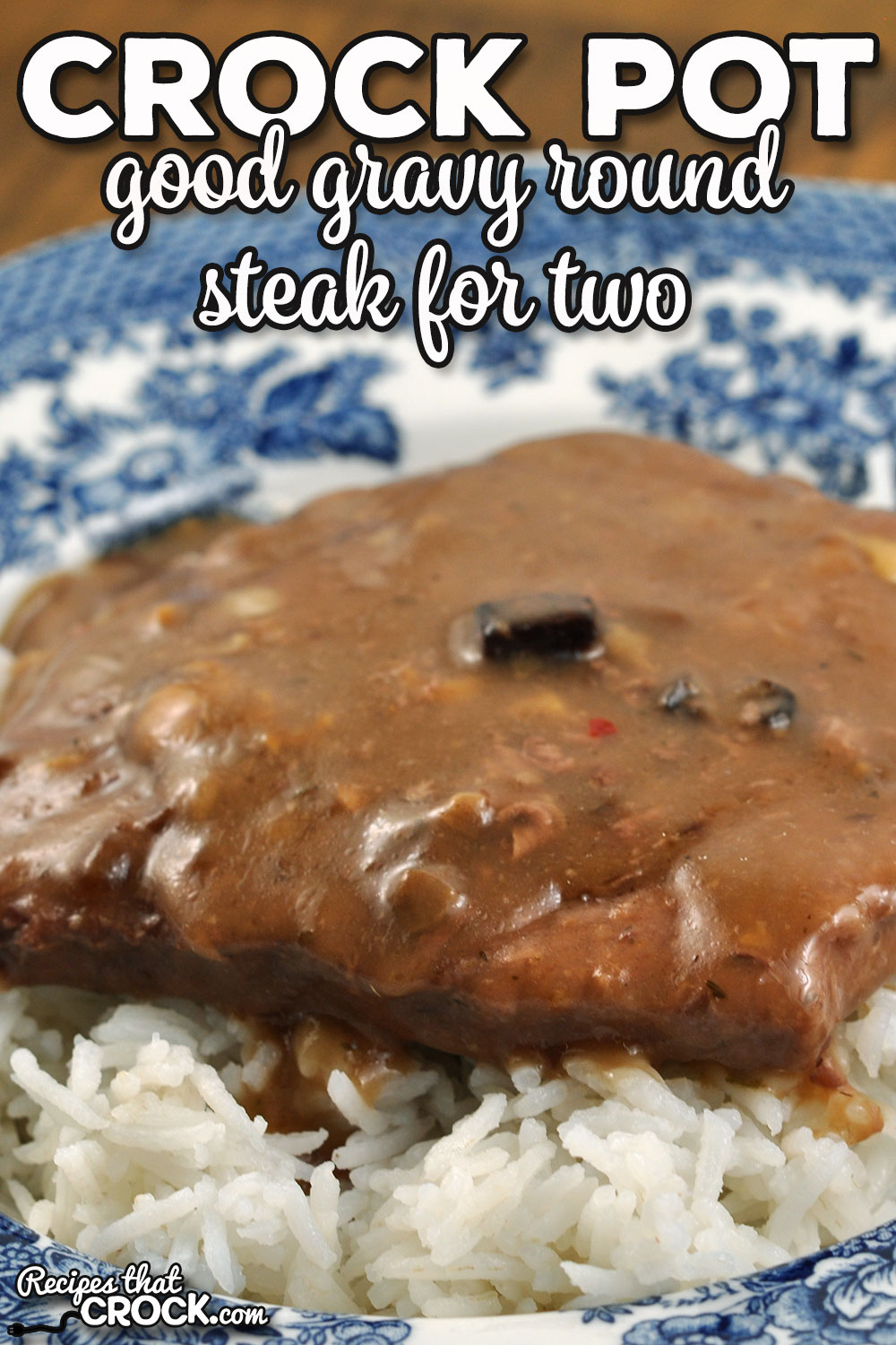 This Crock Pot Good Gravy Round Steak for Two is adapted from not only a family favorite recipe but a reader favorite, too! It is delicious!