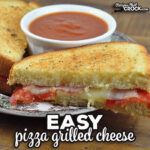 These Easy Pizza Grilled Cheese sandwiches are so easy to make and taste great. My entire family devoured them!