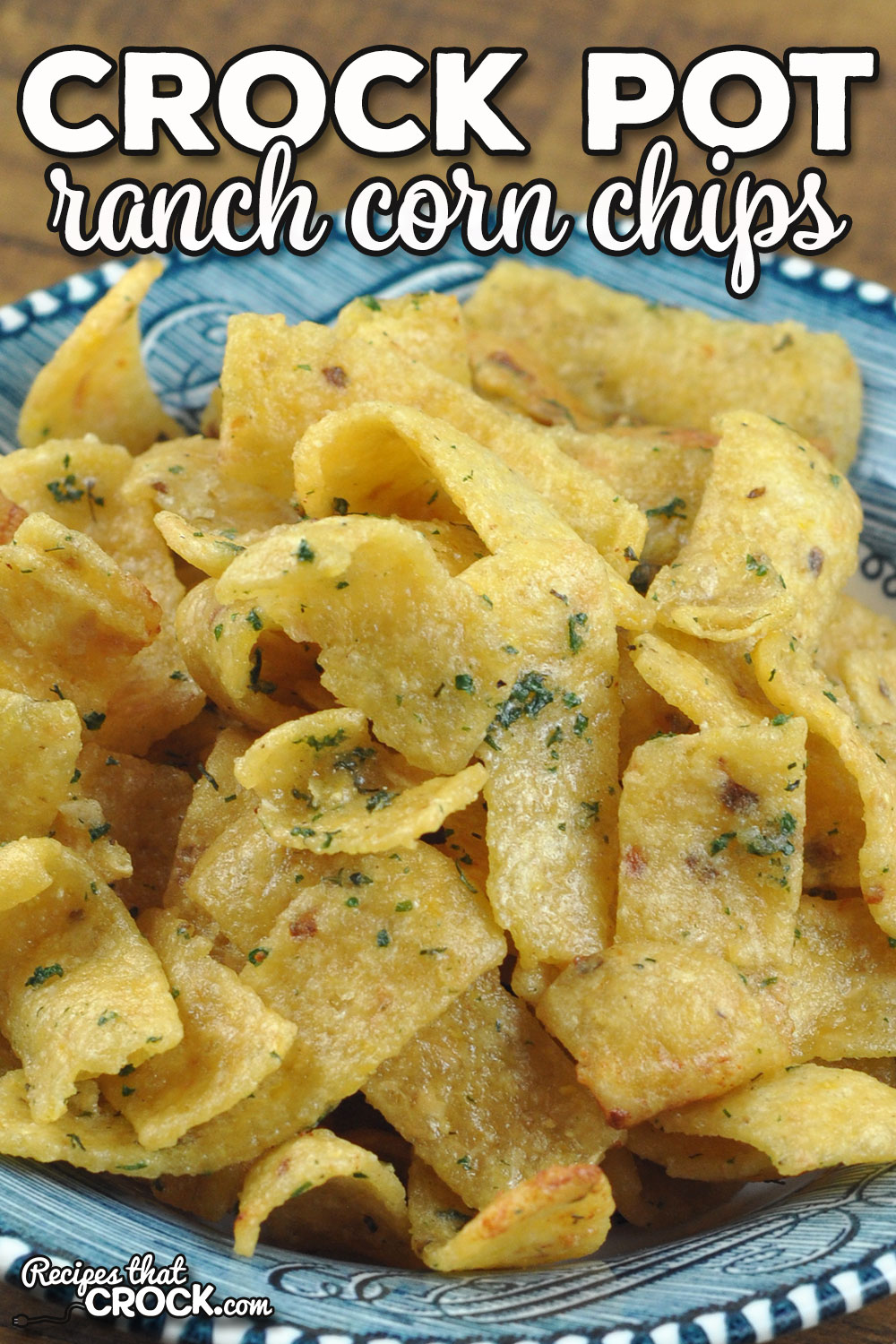 These Ranch Crock Pot Corn Chips are super easy to make and a great treat for home or to take to a party. They are always a hit!