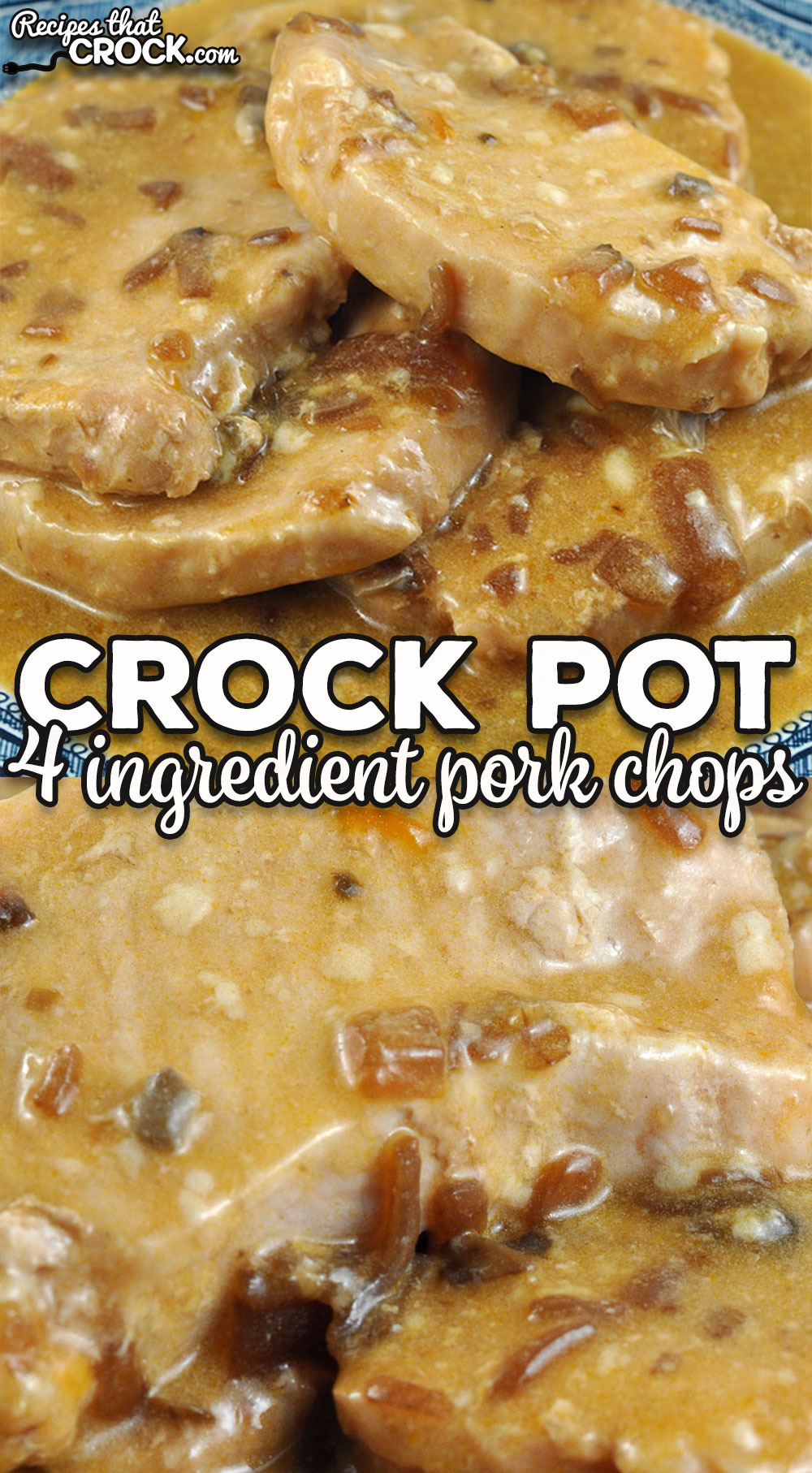 This Crock Pot 4 Ingredient Pork Chops in so incredibly simple to make, inexpensive and tasty. That makes them one of my go-to main dishes.