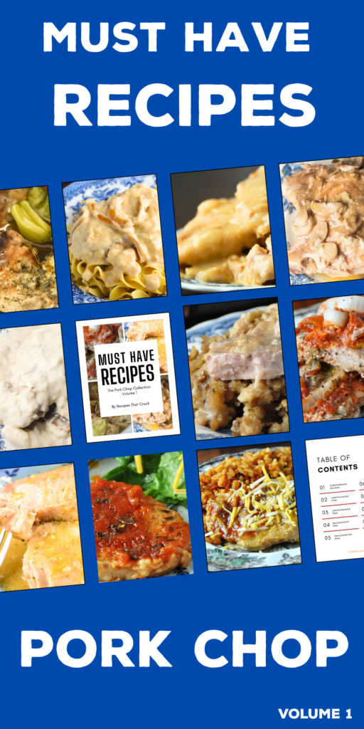No more struggling with dry tasteless pork chops! These tried and true crock pot pork chop dishes are our go-to recipes for tender, flavorful pork chops every time!
This collection includes some of our most loved, must have pork chop recipes:
Crock Pot Mississippi Pork Chops
Crock Pot Angel Pork Chops
Crock Pot Creole Pork Chops
Easy Crock Pot Pork Chops
Tangy Crock Pot Pork Chops
Crock Pot Cheesy Taco Pork Chops
Homestyle Crock Pot Pork Chops
Easy Crock Pot Italian Pork Chops
Crock Pot Pork Chop Stuffing
Crock Pot Pork Chop Delight