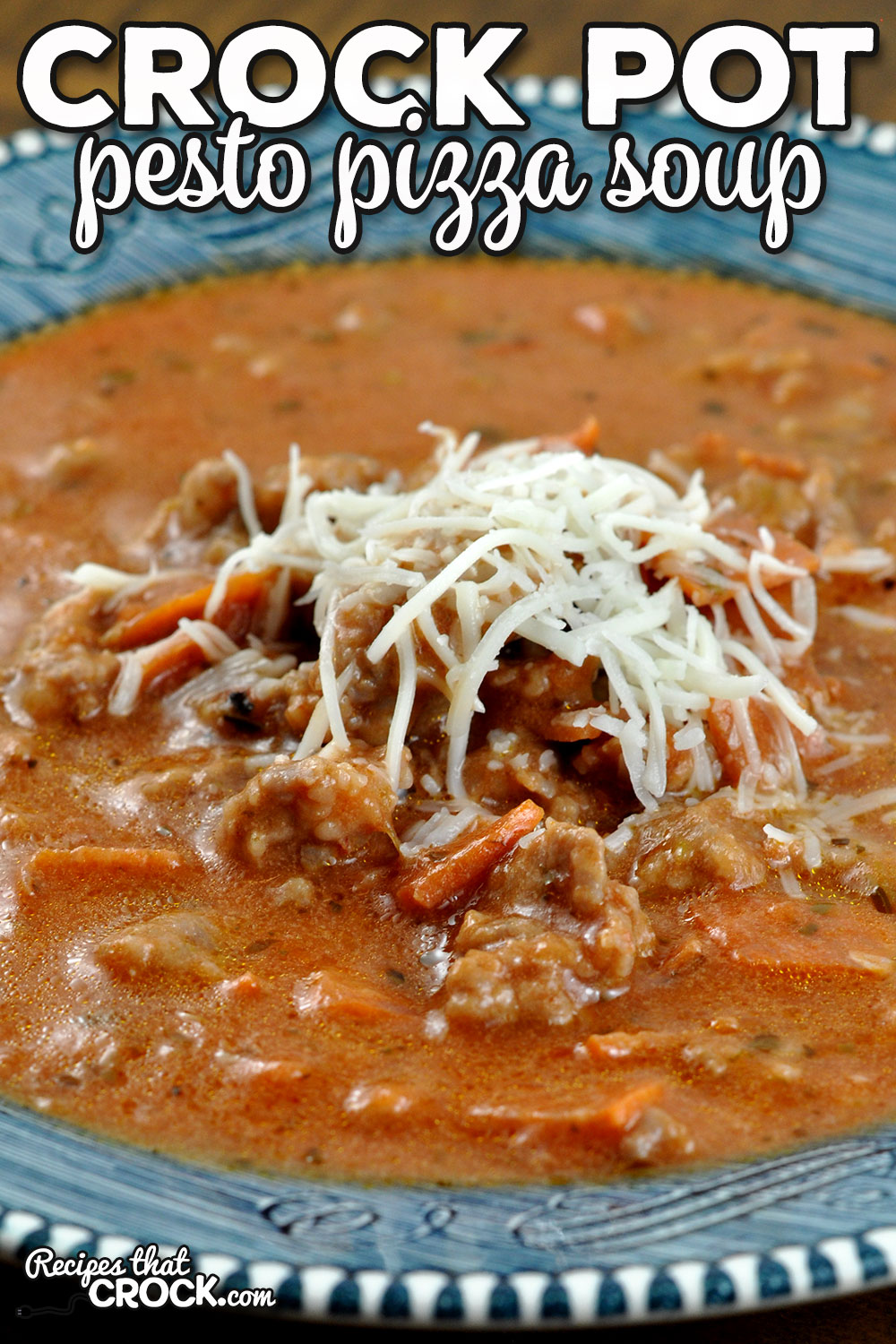 I have taken my absolute favorite tomato soup recipe and turned it into this Pesto Crock Pot Pizza Soup. It is easy to make, customizable and absolutely delicious!