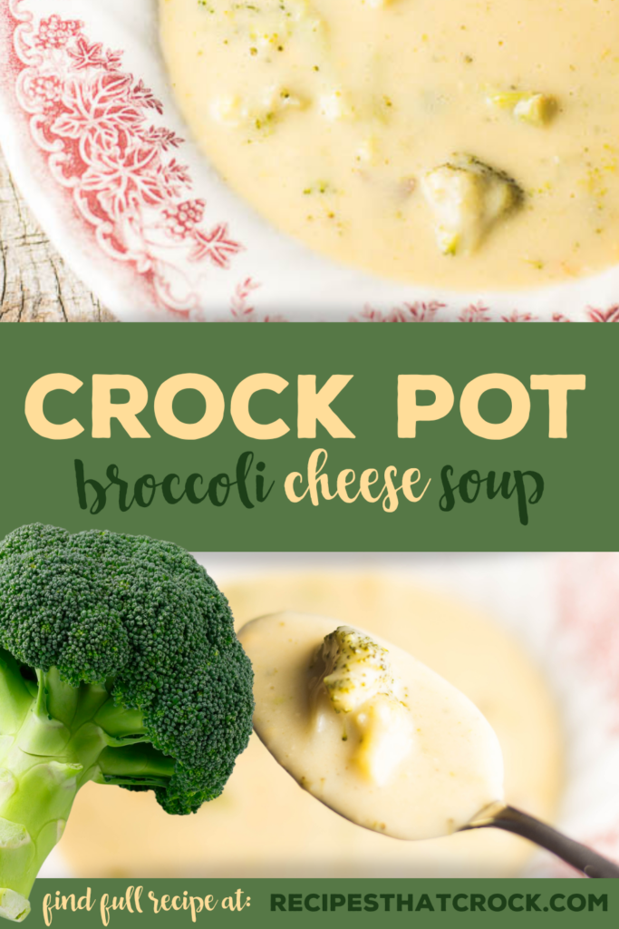 Slow cooker soups are a favorite for home cooks for a reason. Our Crock Pot Broccoli Cheese Soup has tender broccoli florets in a delicious cheesy soup base. Throw this simple soup in your crock pot for an easy meal.